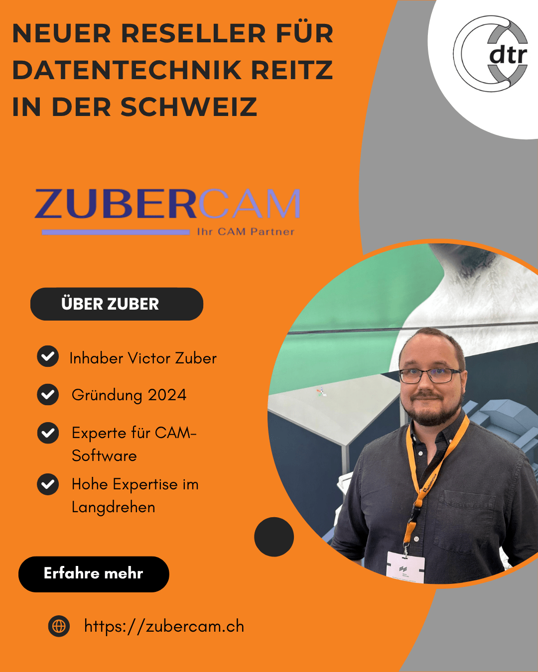 Neuer Reseller für Datentechnik Reitz in der Schweiz 1 ZuberCAM | CAD/CAM Programmiersoftware für CNC Maschinen und Industrieroboter