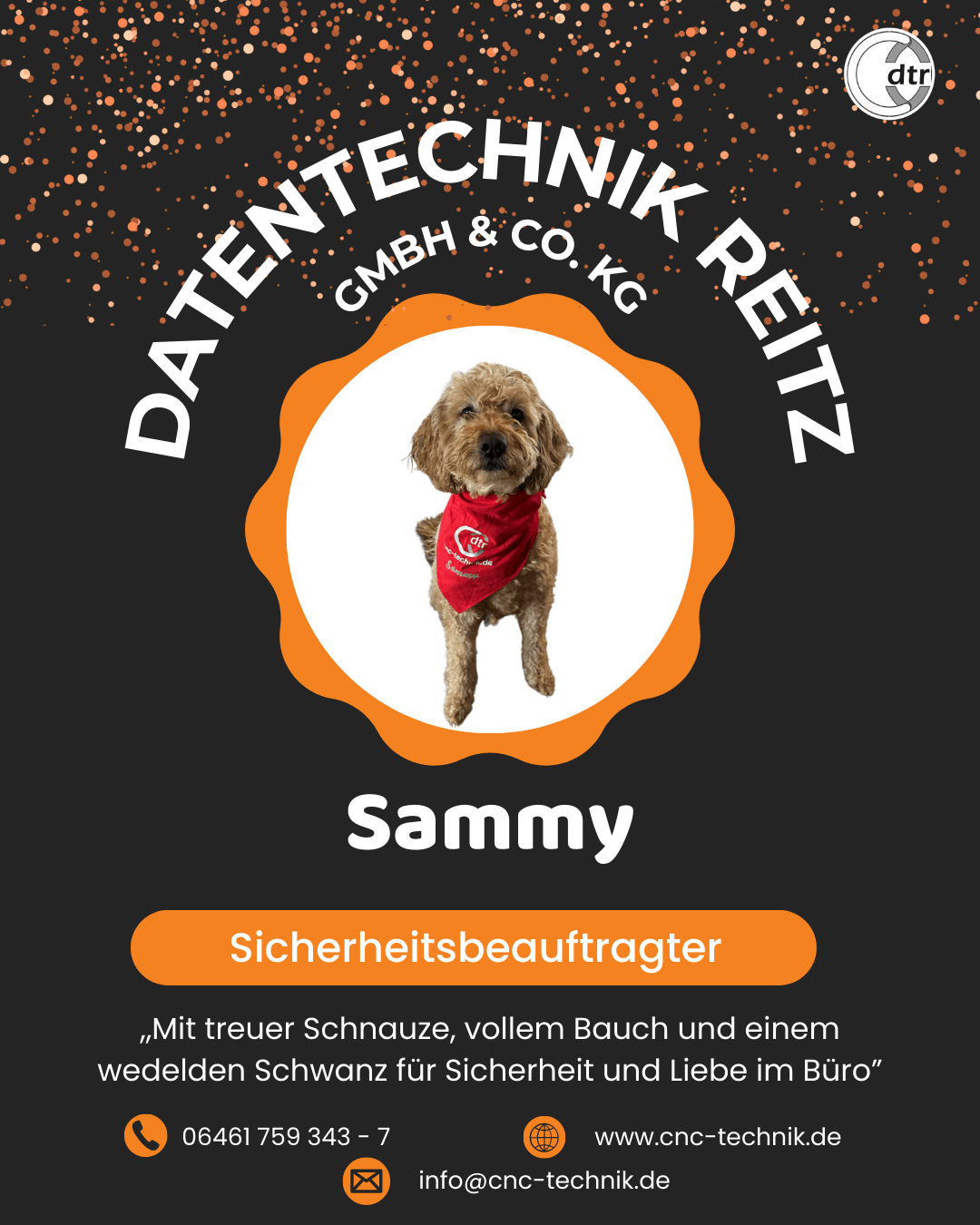 Sammy unser Sicherheitsbeauftragter 1 Datentechnik Reitz 4 | CAD/CAM Programmiersoftware für CNC Maschinen und Industrieroboter
