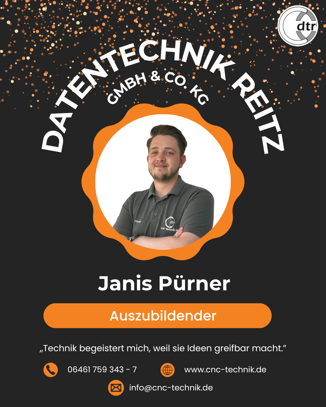 Auszubildender Janis Pürner 1 Janis 2 | CAD/CAM Programmiersoftware für CNC Maschinen und Industrieroboter