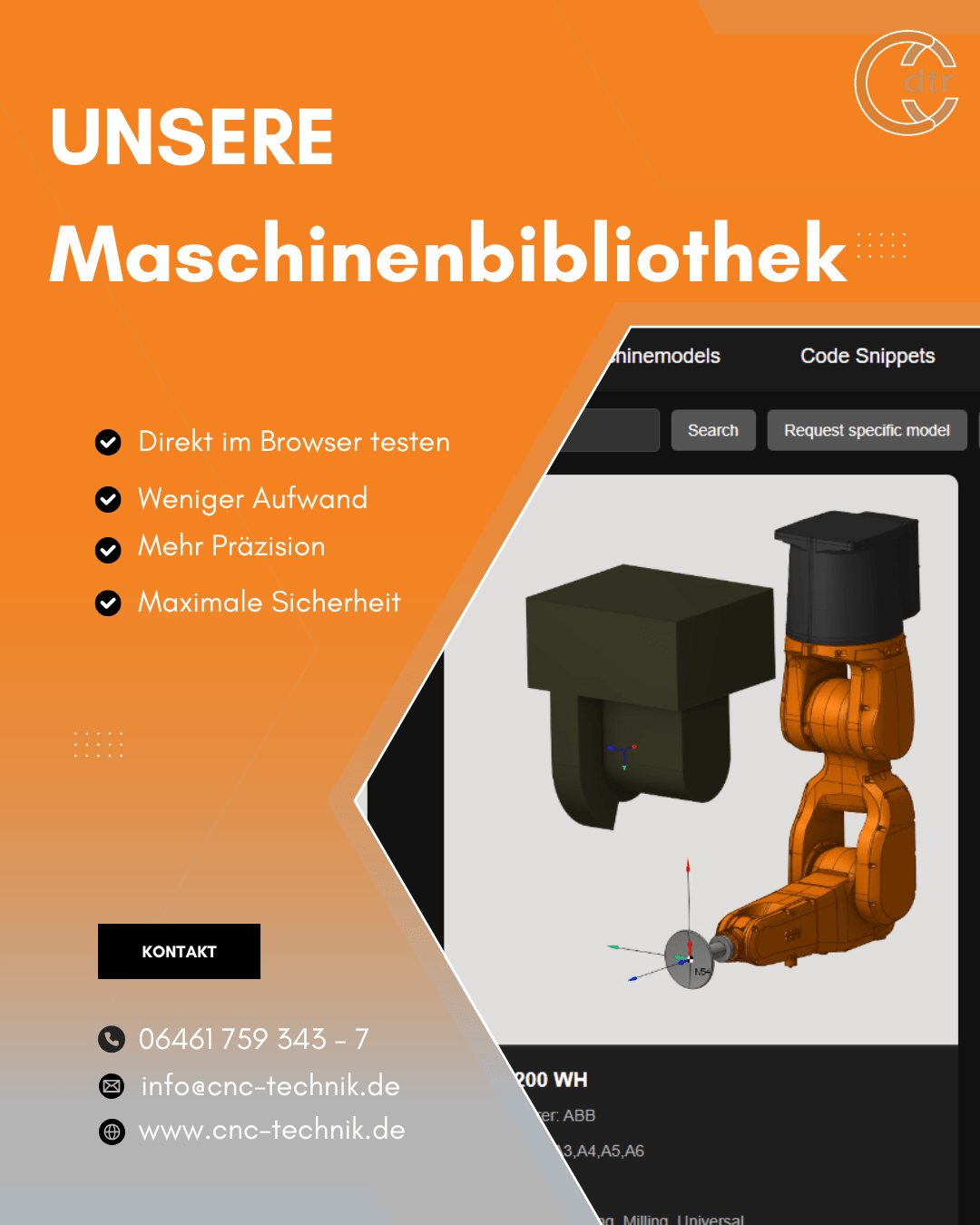 Unsere Maschinenbibliothek 1 Maschinenbibliothek | CAD/CAM Programmiersoftware für CNC Maschinen und Industrieroboter