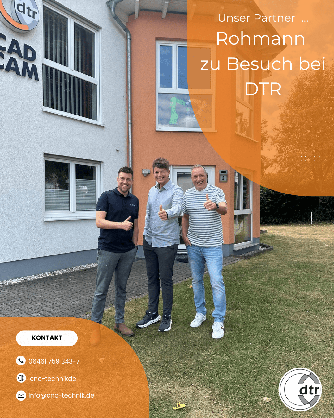 Unser Partner... Rohmann zu Besuch 1 Integrator Partner Rohmann zu Besuch bei DTR | CAD/CAM Programmiersoftware für CNC Maschinen und Industrieroboter