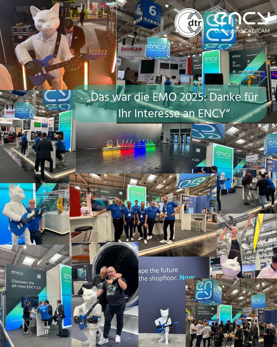 „Das war die EMO 2025: Danke für Ihr Interesse an ENCY“ 1 Post EMO Nach der Messe | CAD/CAM Programmiersoftware für CNC Maschinen und Industrieroboter