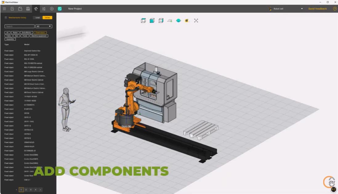 Layout Software für Roboter-Integratoren: Effiziente Planung mit MachineMaker 3 image 3 | CAD/CAM Programmiersoftware für CNC Maschinen und Industrieroboter