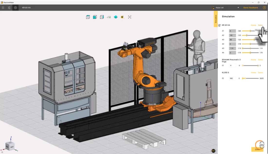 Layout Software für Roboter-Integratoren: Effiziente Planung mit MachineMaker 5 image 5 | CAD/CAM Programmiersoftware für CNC Maschinen und Industrieroboter