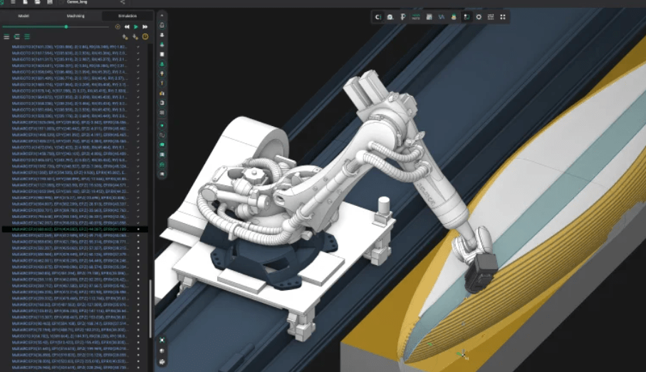 Zusatzfunktion Oszillation für Schleifwerkzeuge 2 Splash Robotic | CAD/CAM Programmiersoftware für CNC Maschinen und Industrieroboter