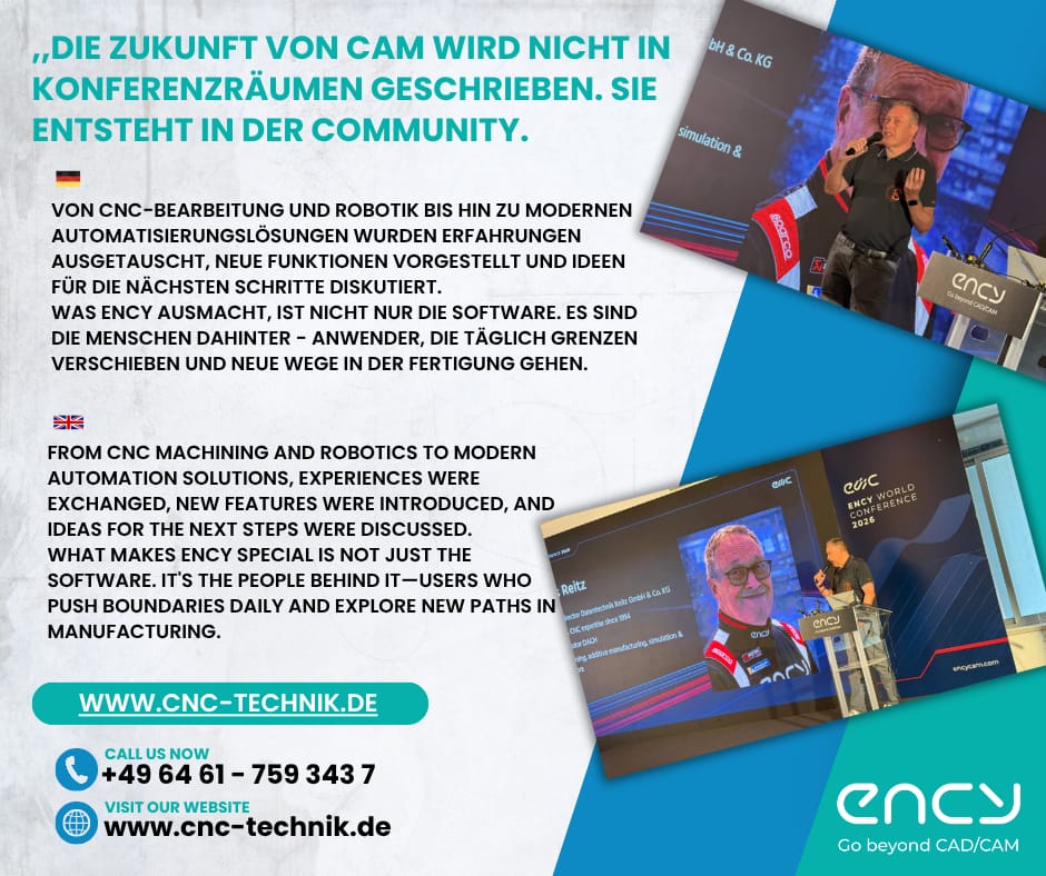 CAD CAM News 5 ENCY Reseller Meeting Post 4 | CAD/CAM Programmiersoftware für CNC Maschinen und Industrieroboter