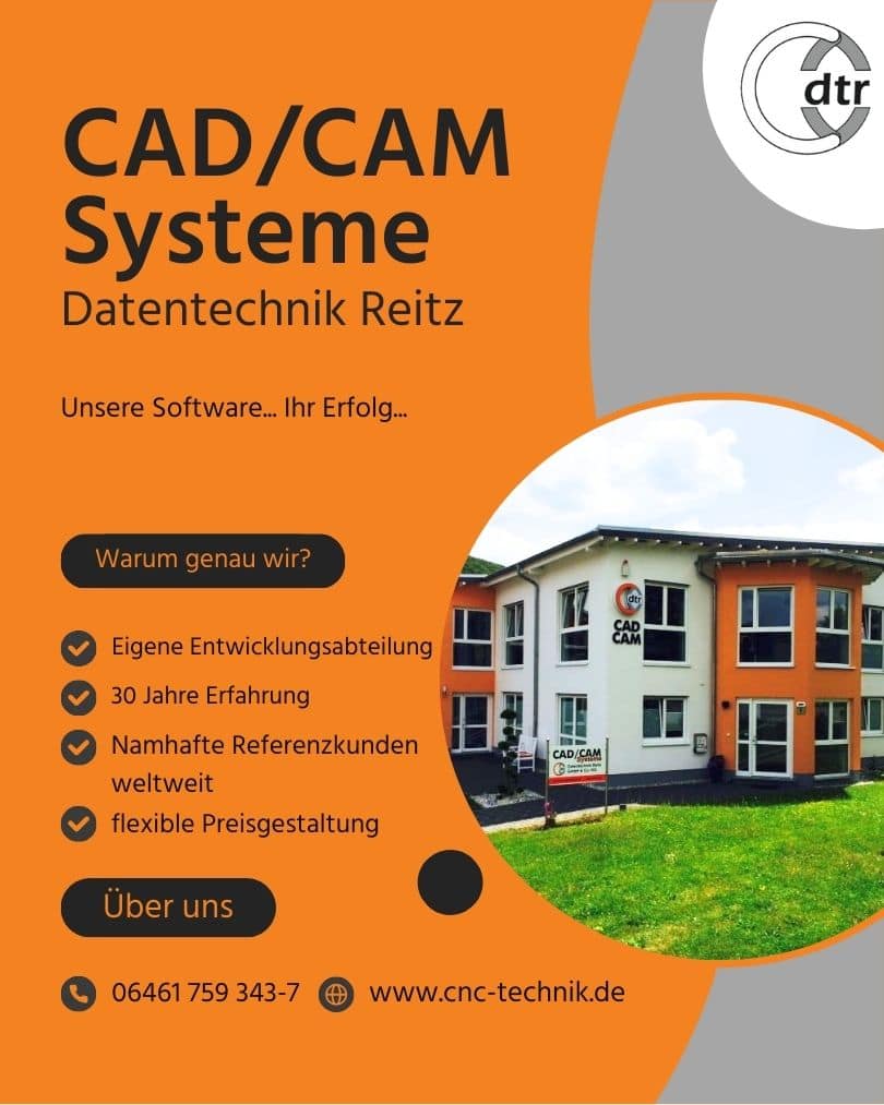 CAD/CAM Systeme Datentechnik Reitz GmbH & Co. KG 1 | CAD/CAM Programmiersoftware für CNC Maschinen und Industrieroboter